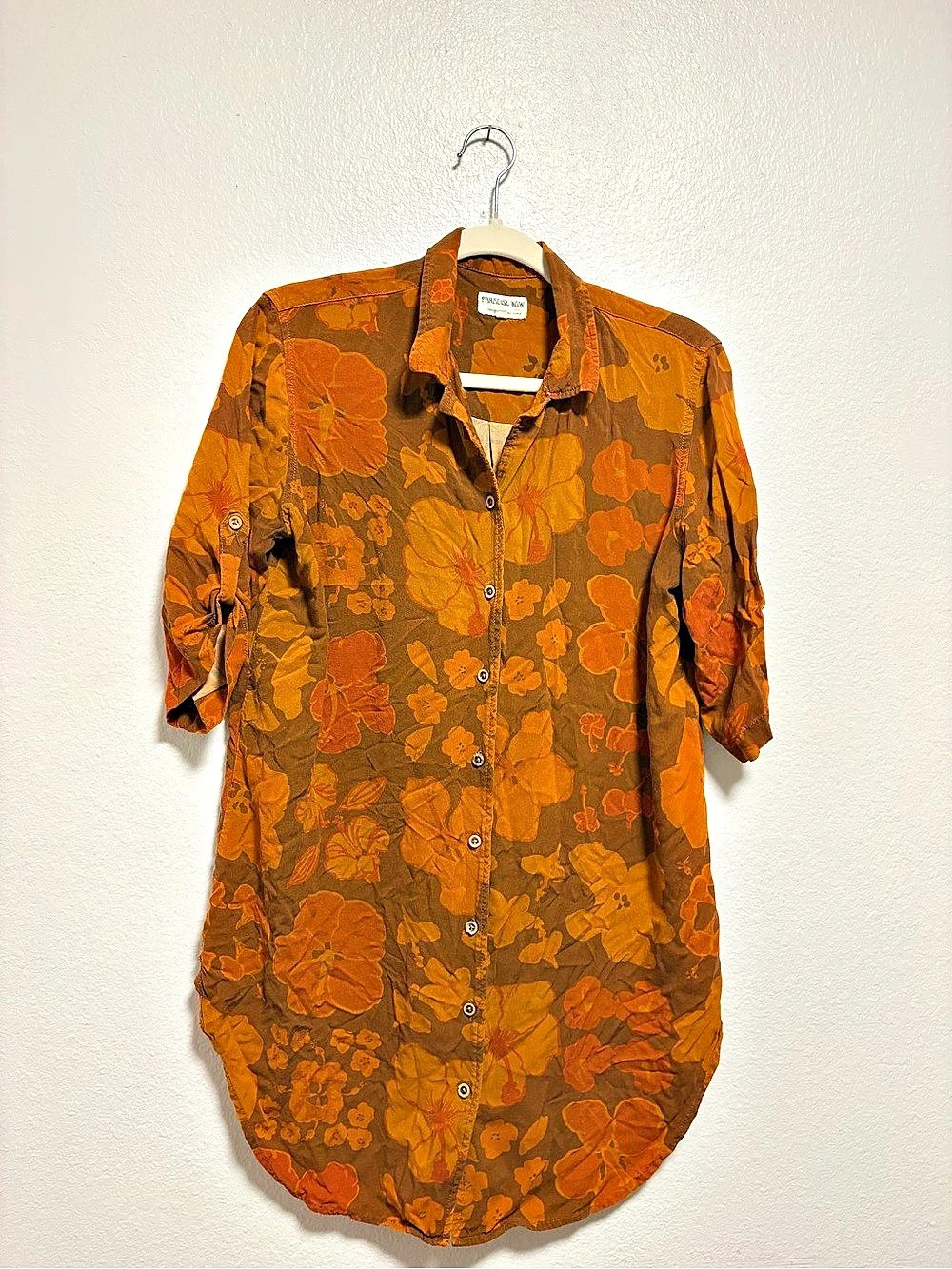 Paradise Now Floral Button Down shirt dress